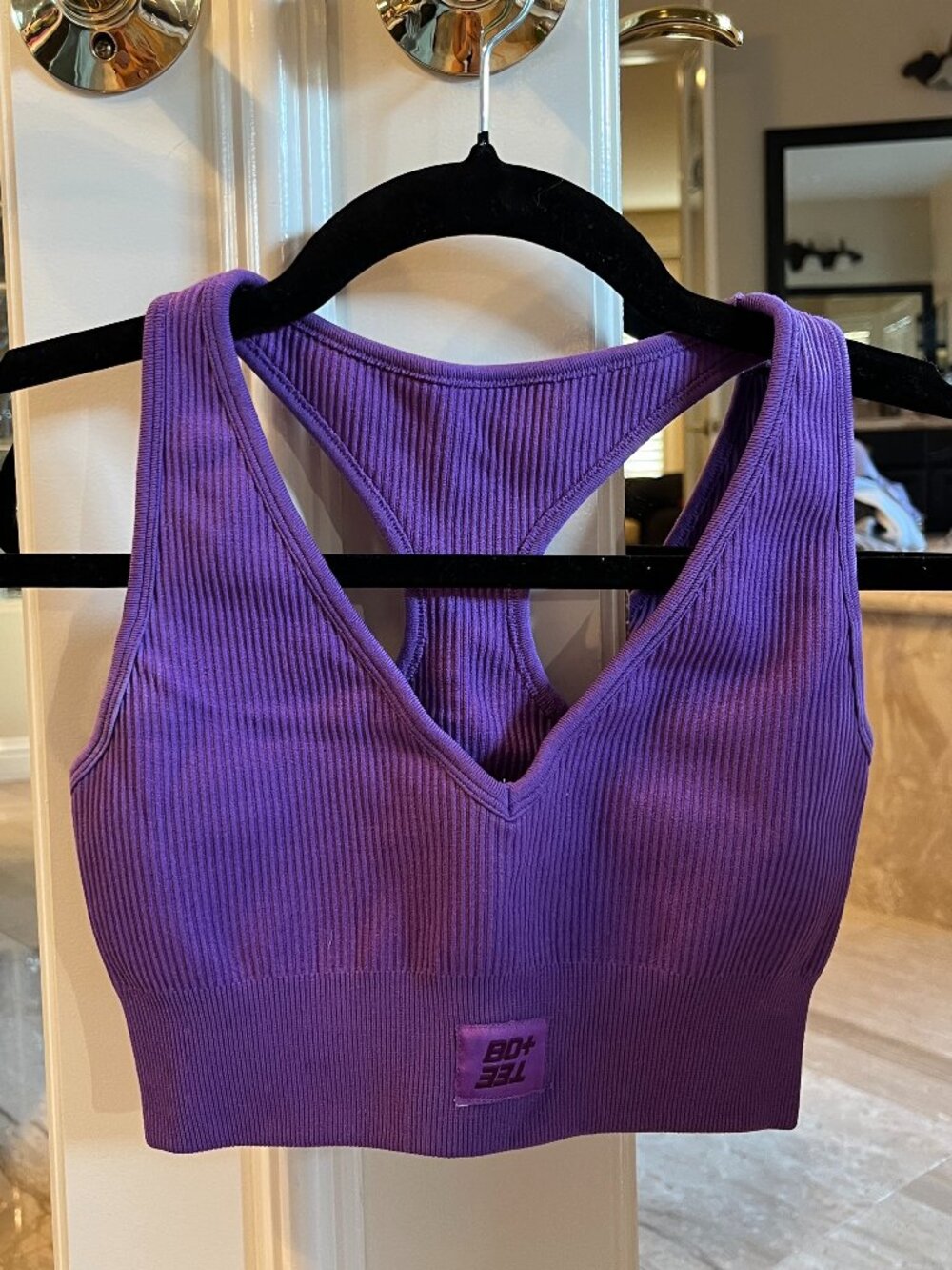 Bo + Tee / Oh Polly Purple V-Neck Workout Top